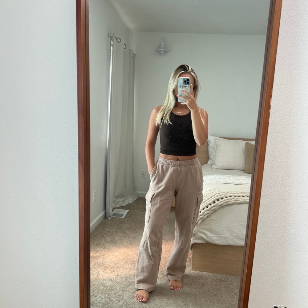 TNA Women's Beige Wide Leg Pants